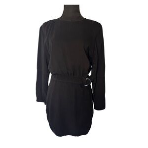 Zara Long Sleeve Mini Dress Black